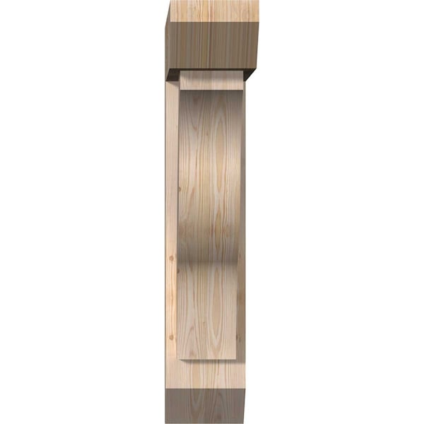 Funston Slat Smooth Bracket W/ Offset Brace, Douglas Fir, 7 1/2W X 26D X 38H